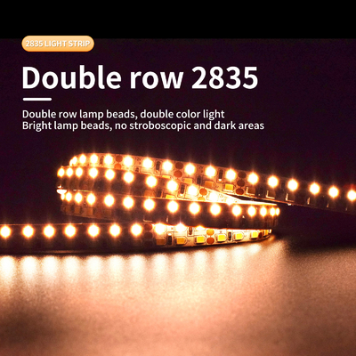 Φωτισμός λωρίδας LED χαμηλής τάσης SMD 5050 Ευέλικτη διπλής σειράς 12V / 24V